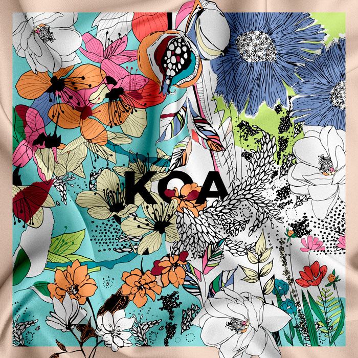 Diseño de estampados textiles y rapports para Koa Spain. G47 Studio Spain
